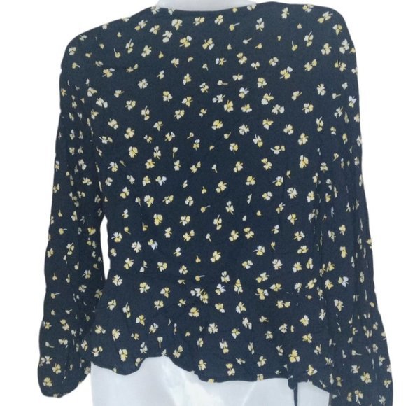 H&M Long Sleeve Blouse Work Summer Puff Sleeve Top Size 2 - Picture 5 of 13